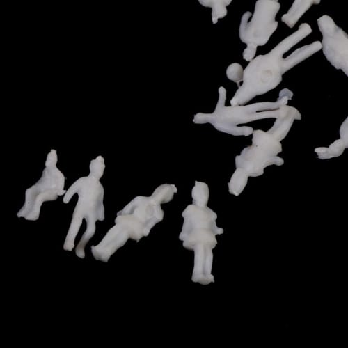Baosity 200 White Standing People for DIY Train Park Layout Scenery - 1:300