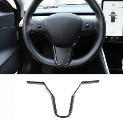 Накладки на рулевое колесо для Tesla Model 3 Y карбоновые накладки аксессуар 17-21