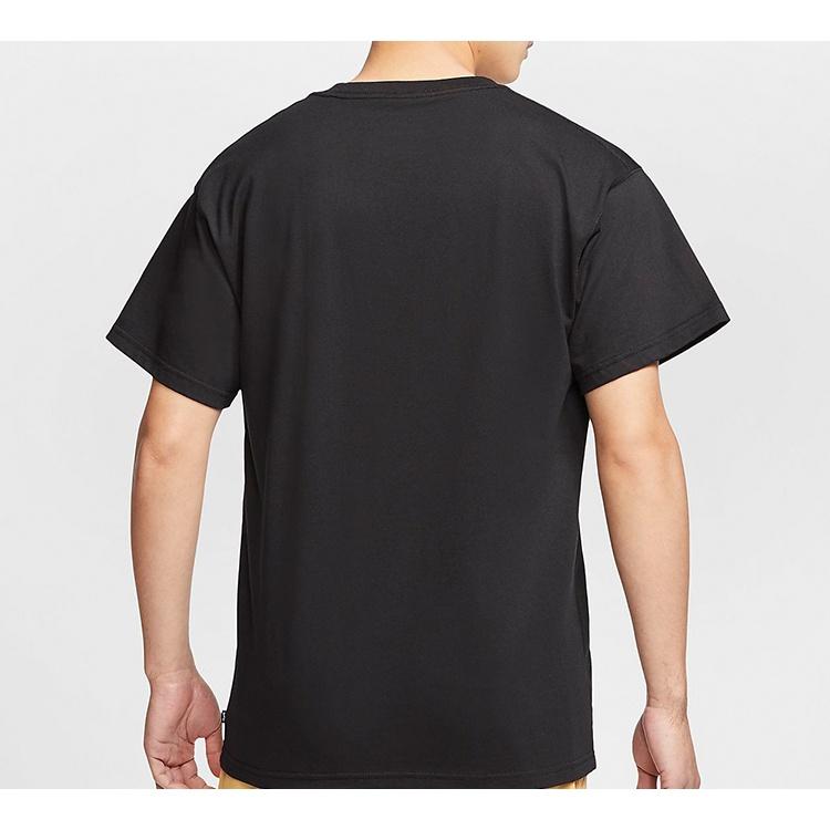 Nike SB Skateboard Funny Pattern Skateboard Short Sleeve Black Men's CW5407-010