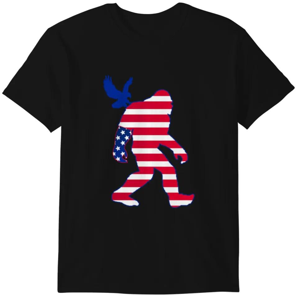 Bigfoot Independence Day Unisex T Shirt 4th Of July Gift