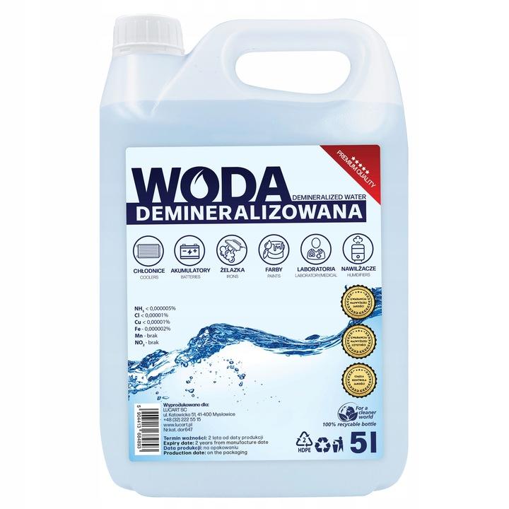Woda Demineralizowana Woda Destylowana Najwyższa Czystość 20L Premium 4X5L