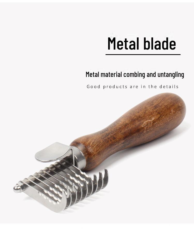 Гребень для распутывания колтунов у собак из орехового дерева - инструмент для распутывания колтунов и груминга