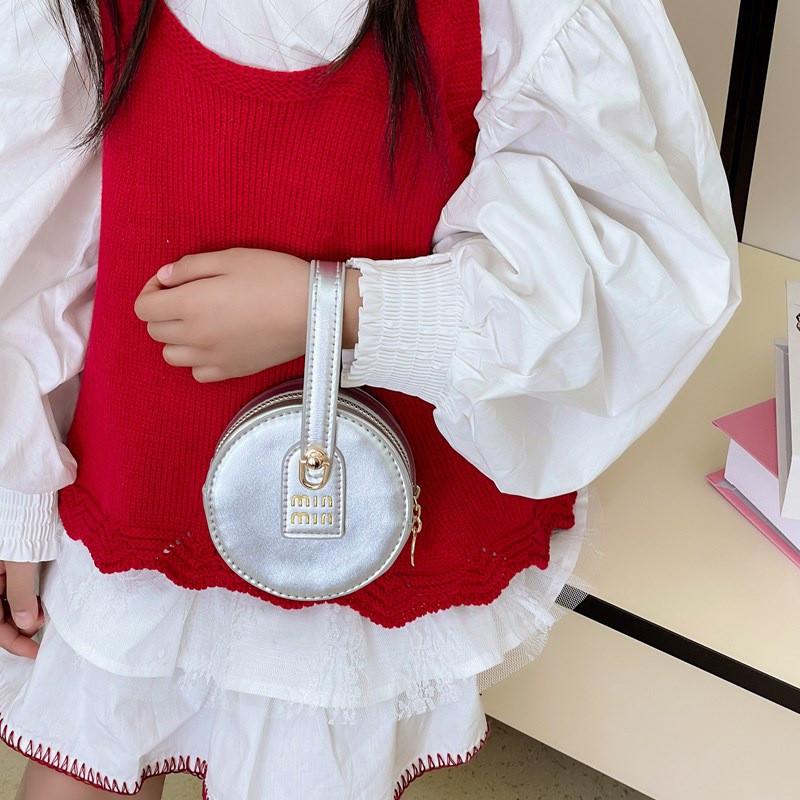 Детская однотонная мультяшная сумка через плечо милого дизайна, подкладка из полиэстера, для девочек