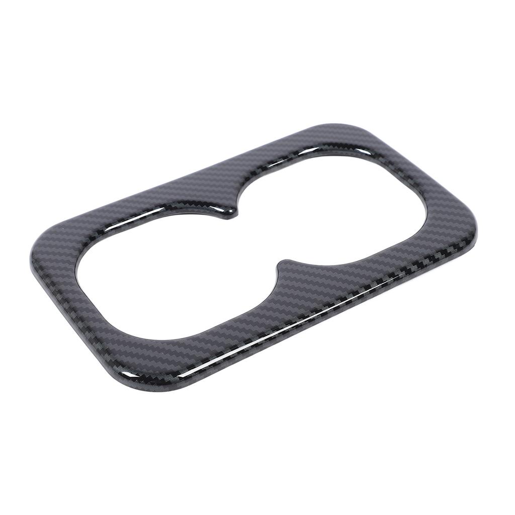 Накладка на подстаканник задней консоли, отделка из углеродного волокна, рамка панели подстаканника для воды на заднем сиденье