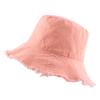Cotton Fringed Fisherman Cap Soft Aluminum Wire Shape Water Wash Bucket Hat Women Four Seasons Solid Outing Basin Hat