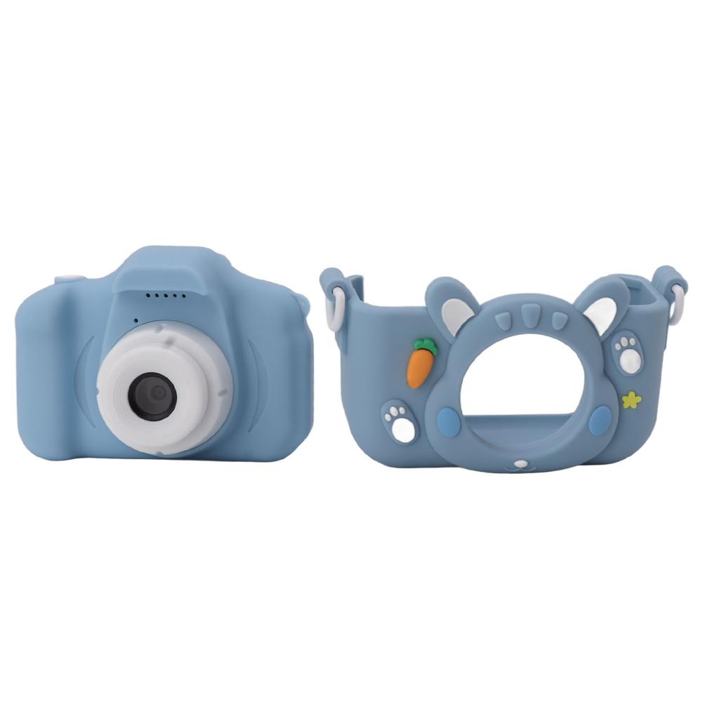 Children Camera 2in Screen AI Face Recognition Multifunctional USB Charging Automatic Kids Game Camera Blue