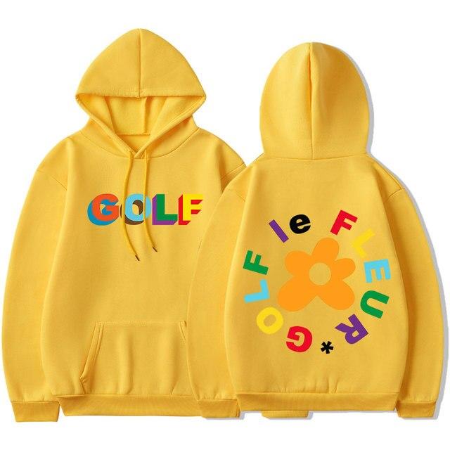 Golf Wang Le Fleur Flower Vote Igor Tyler The Creator Skate Hoodie Men Casual Hip Hop Sweatshirts Double Sided Print Pullover