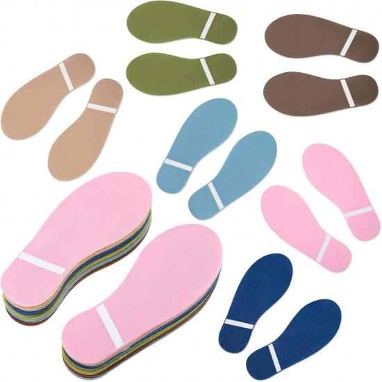 Outus 48 Pieces Feet Carpet Markers, Carpet Markers, Rug Position Spots for Classroom Decoration, Teacher Supplies(Groovy)