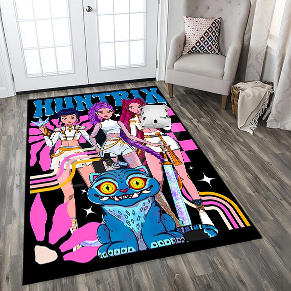 Huntress Heroes And Beast rug for living rooms, bedrooms, home décor, and as gifts.