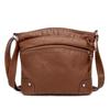 Fashion PU Leather Shoulder Bag For Women Vintage Crossbody Bag Multifunctional Messenger Bag Wild Shopping Lady Bag Light Purse