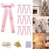 Faux Pearl Bowknot Banner Hanging Pendant Reusable Bow Beaded Garland  Birthday Decor