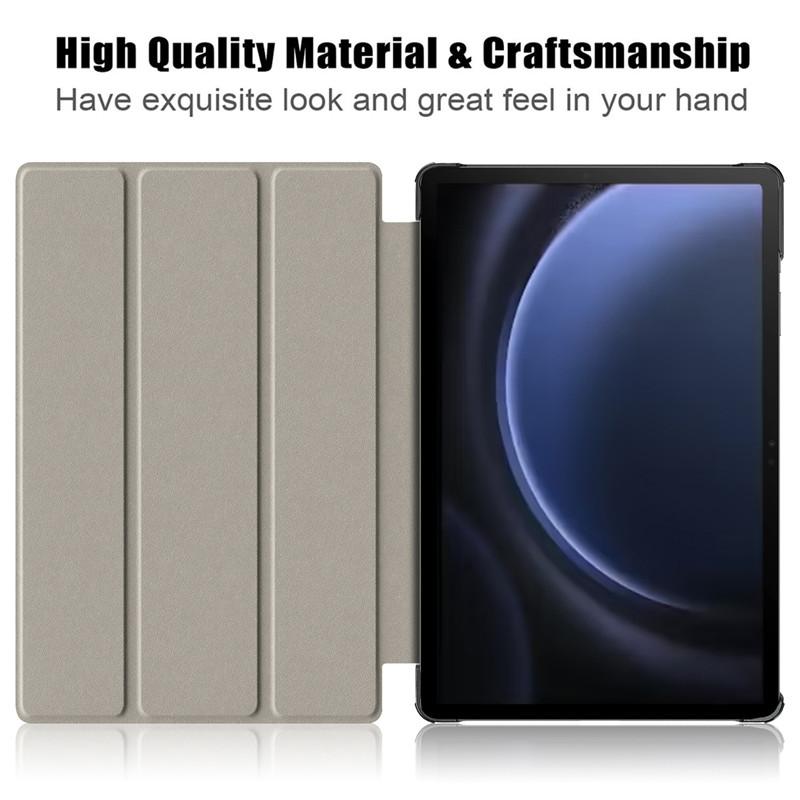 12,4-дюймовый модный чехол из кожи Smart Paint для Galaxy Tab S9 Plus S9 Fe Plus, ультратонкий противоударный защитный чехол