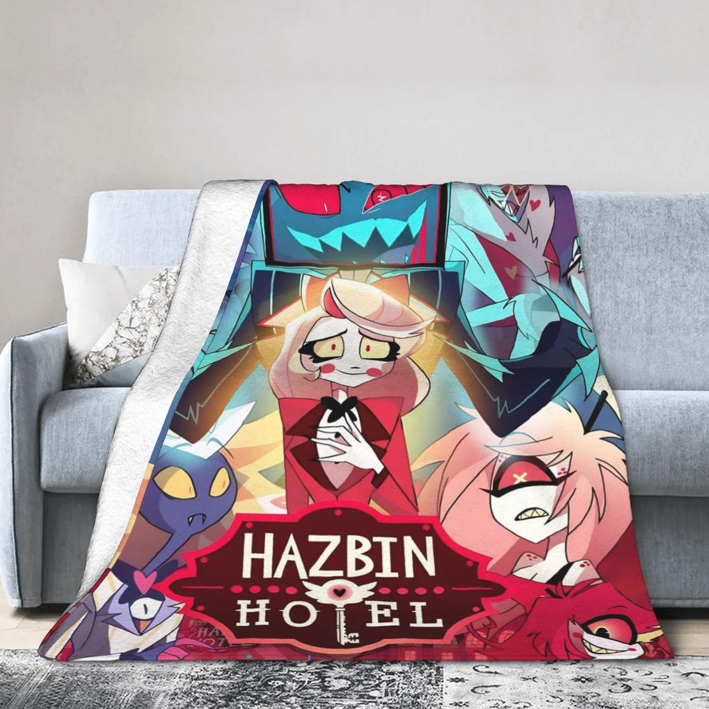 H-Hazbin Hotels Blanket Quality Soft Bedding Throws Winter Girls Boys Couch Chair Novelty Bedspread