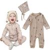 Baby Clothes Romper Set Long Sleeve Pajamas Newborn Coveralls Front Opening Boys Girls Zipper Baby Underwear Cute Double Zipper Hospital Clothes