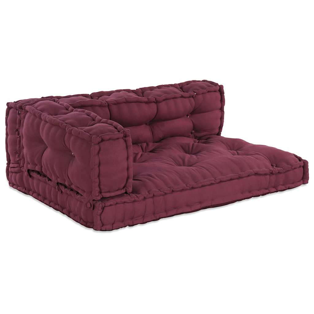 Pallet Sofa Cushion Set 3 pcs Chestnut Brown 120 x 80 x 38 cm Fabric