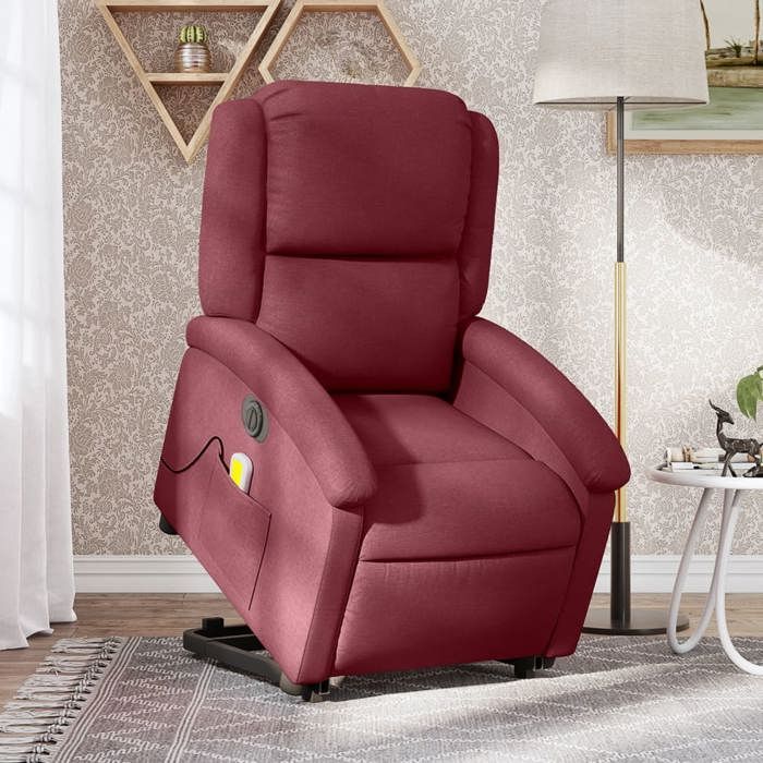 VidaXL Electric Massage Recliner, Relaxation Chair with Adjustable Backrest and Footrest, Seat of 3204203