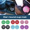 2pcs Car Coaster Diamond Heart Shape Water Cup Bottle Holder Anti-slip Pad Silica Gel Waterproof Mat Car Interior