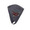 Retro Flower Embroidery Knitted Hat Floral Crochet Flower Turban Fashion Bandana  Female