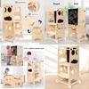 Multipurpose Children Wooden Climbing Stool Safety Design Early Fun Development