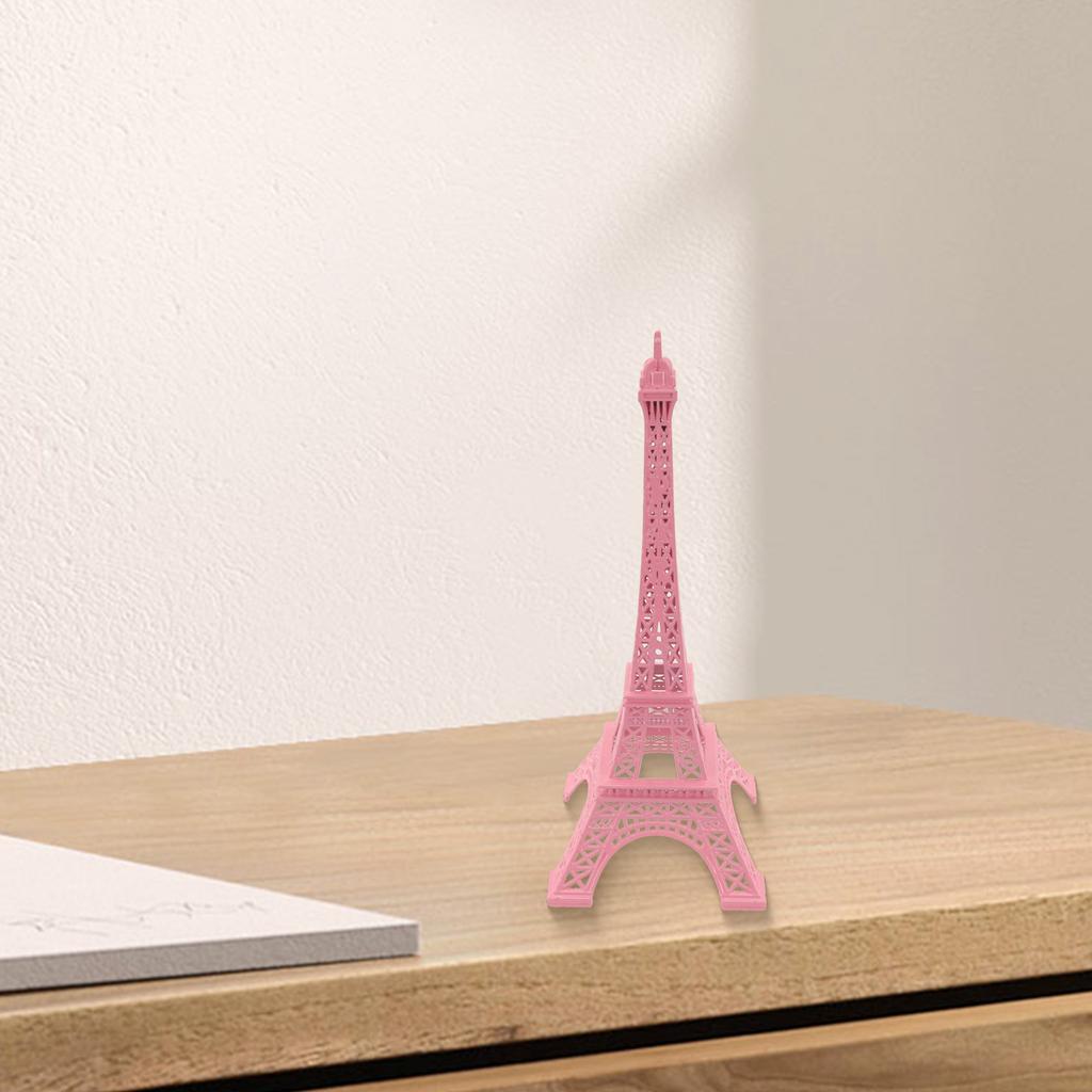 Европейская достопримечательность Модель Эйфелевой башни Декор Яркий розовый цвет Художественное украшение в европейском стиле Креативная розовая Эйфелева башня