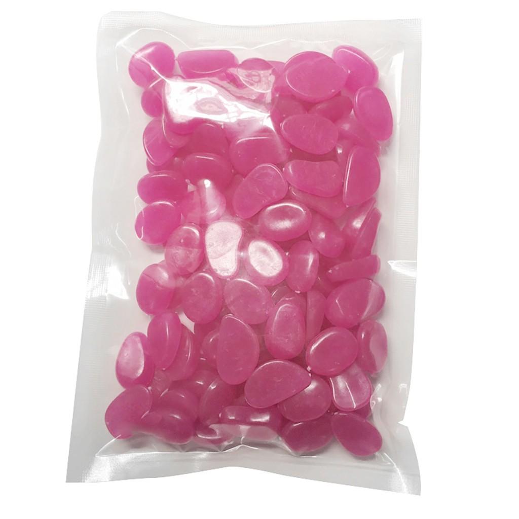 Garden Pebbles Glow Stones Rocks Luminous Pebbles for Walkways Outdoor Decor Aquarium Fish Tank Garden Decorative Stones100pcs