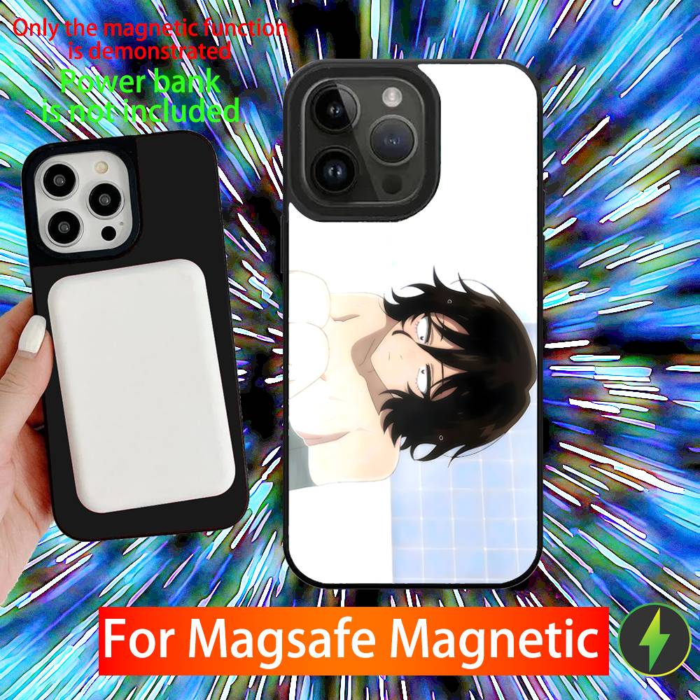 Аниме Акира Асаи ХЛОПОК Чехол для телефона Для iPhone 16,15,14,13,12,11,Pro,Max,Plus,Mini,SE Новый Магнитный беспроводной заряд Magsafe