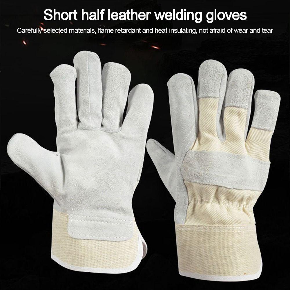 Thick Labor Gloves Cowhide Safety Gloves New Mechanic Glove