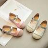 2024 Детская кожаная обувь для девочки Осень Новая мода Корейский стиль Мягкая подошва Повседневный шик Универсальные Противоскользящие Модные балетки
