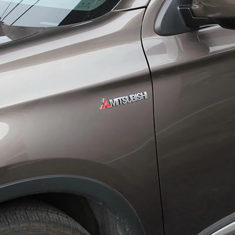 3D Metal Letters Car Side Trunk Emblem Sticker for Mitsubishi Outlander, Pajero, Lancer – Car Decoration