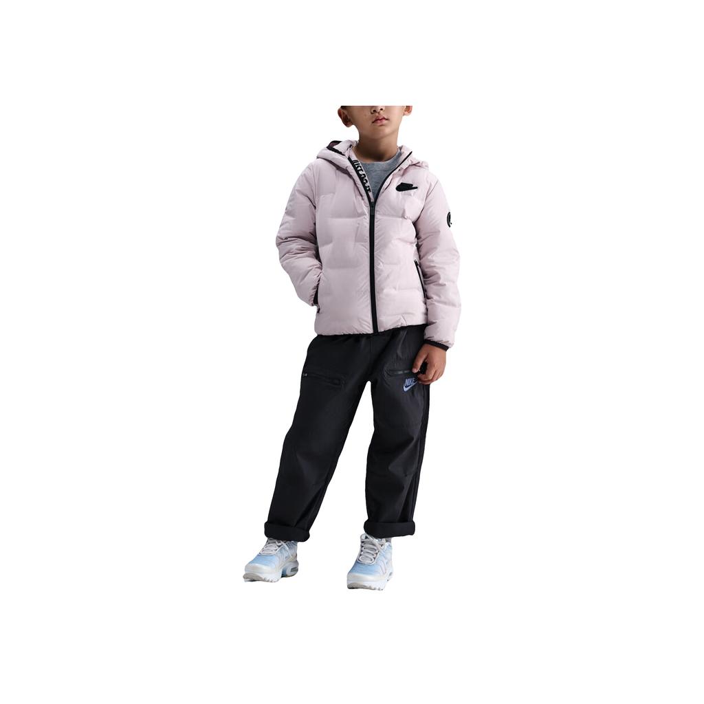 Nike Пуховик Утиный пух Теплый Повседневный Флис Молния Длинный рукав Детские куртки HQ7960-019