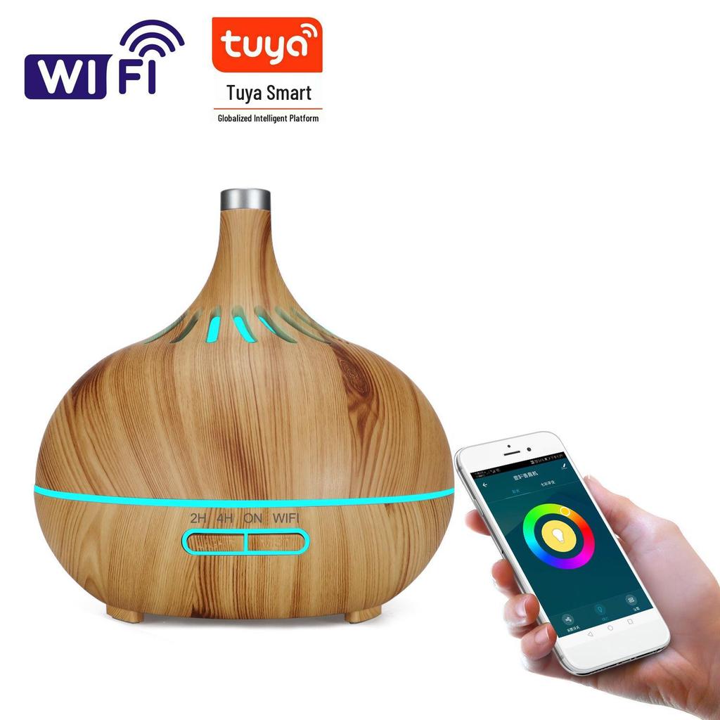 Умный WiFi аромадиффузор для отеля с дизайном под дерево: Полый Прозрачный Увлажнитель и Домашний Распылитель