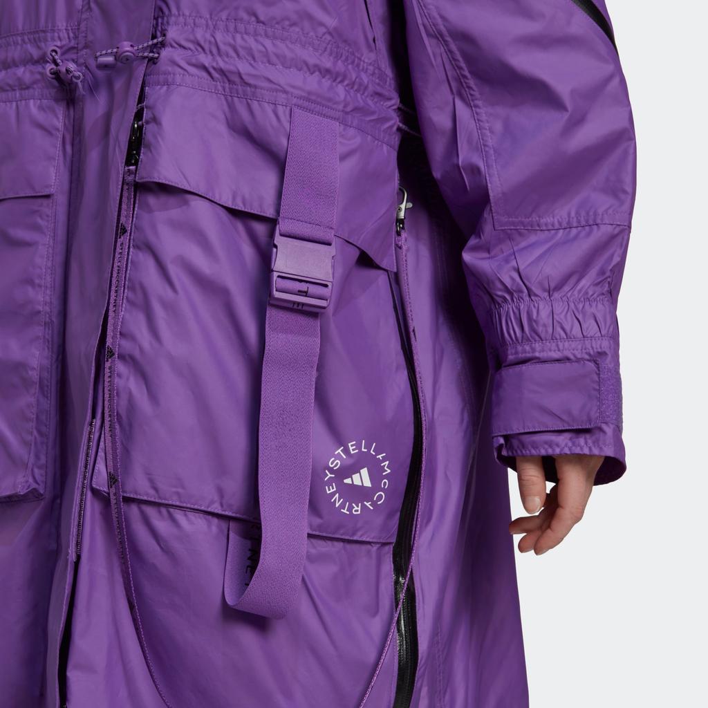 Adidas Свободная спортивная куртка средней длины с капюшоном, женские куртки фиолетового цвета HI6089