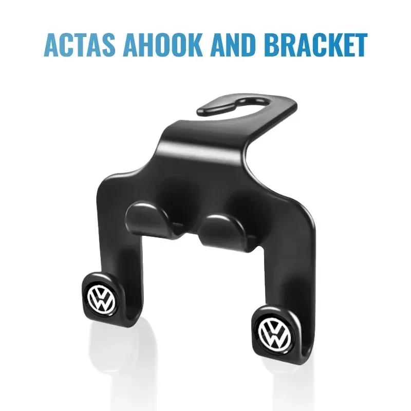 Cars 2025 Hot For Volkswagen Car Seat Headrest Hook Hanger Storage Organizer Coat Handbag Hook For Volkswagen R-Line GTI T5 Golf