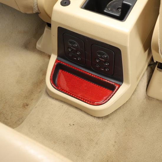 Red Carbon fiber Rear air vent storage cover For Land Rover Freeland2 LR2 07-12