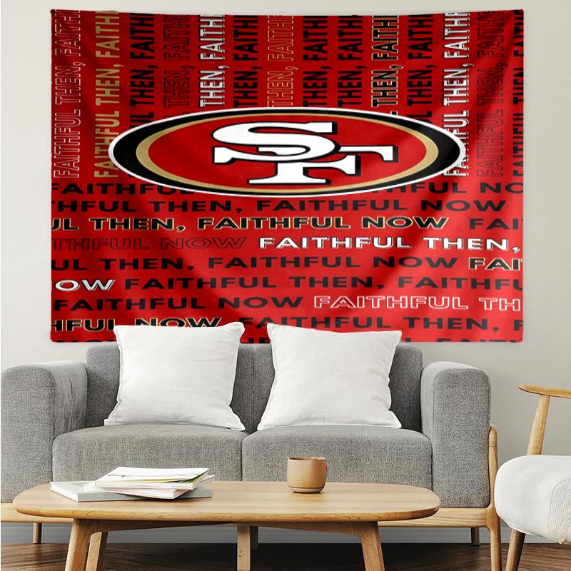 Faithful 49ers football Quick-Dry Tapestry Hanging for Bedroom,Livingroom, Playroom,Decor Art Room Wall Tapestry Holiday and Birthday Gifts