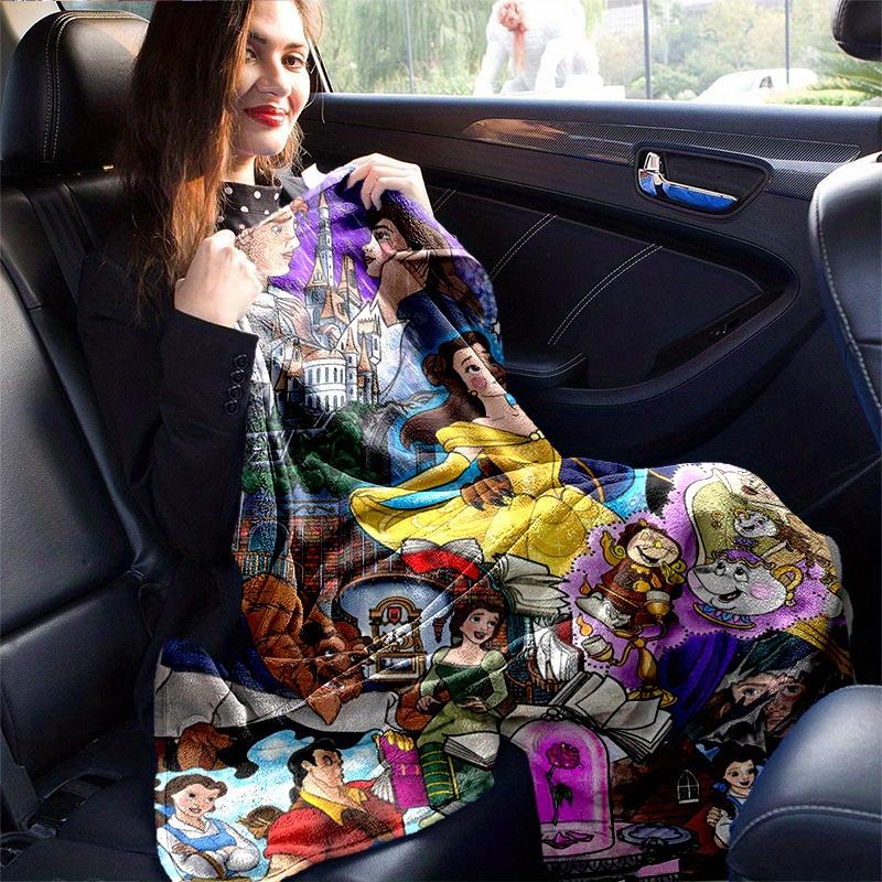 1pc. Disney Beauty and the Beast Blanket, Home Decor, Office Napkin, Outdoor Throw, Gift for Kids & Adults (80x120 cm)