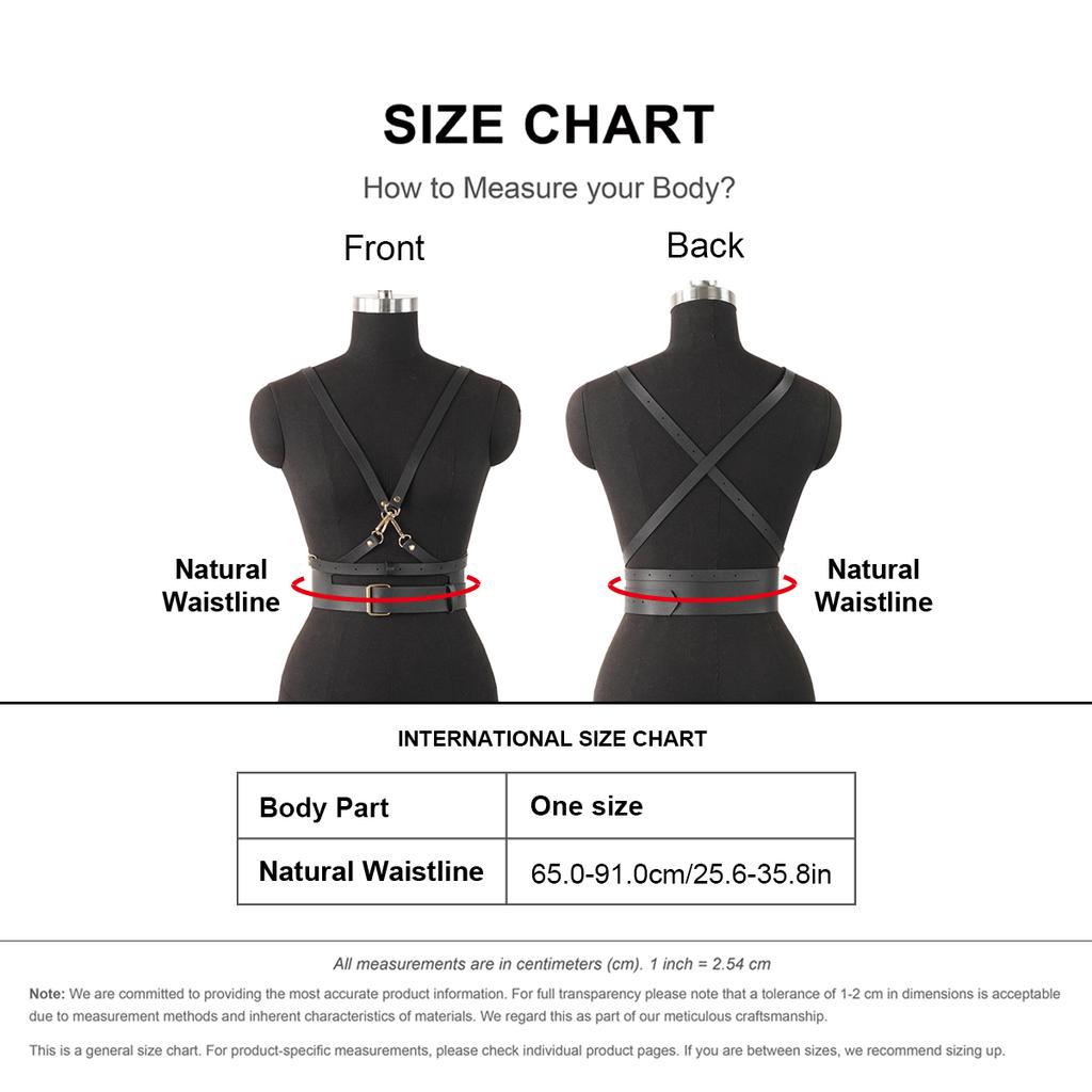 Кожаная шлейка-боди для женщин - Гот-панк дизайн с цепями, Регулируемая посадка, Идеально для EDM-фестивалей