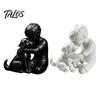 Talos 3D-печатная статуэтка щенка и мальчика, Скульптура собаки и хозяина, Обнимающая фигурка-декор, Украшение для дома, Исцеляющий орнамент, Подарок