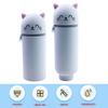 Telescoping Silicone Pencil Case Cartoon Animal Standing Pen Holder Pop Up Stationery Cosmetic Storage Bag for School Office