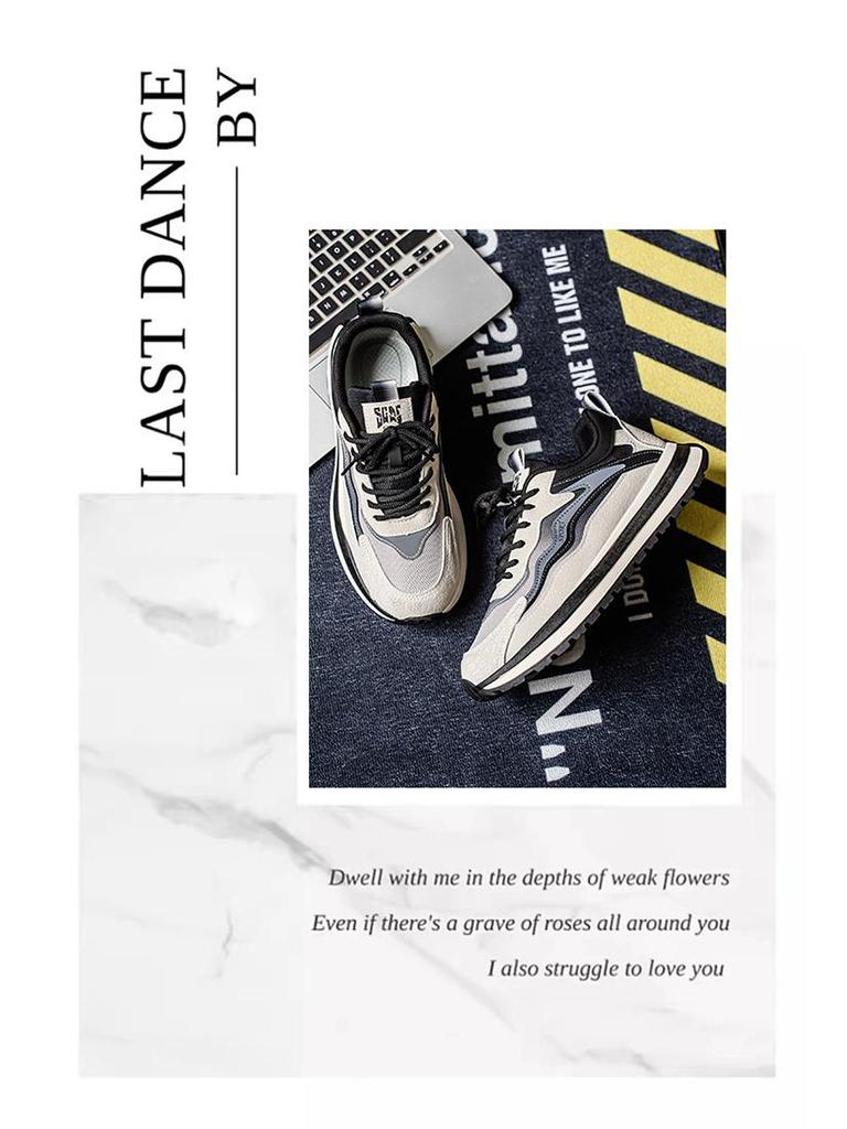 Мужские модные сетчатые кроссовки Осень 2025 - Универсальные, дышащие, без запаха, повседневные туфли.