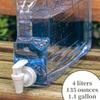 4L Outdoor Drinking Bucket Transparent Camping Water Tank Water Storage Container  Travel Supplies