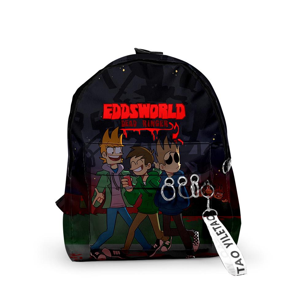 Популярные Молодежные Eddsworld Блокноты Школьные Сумки Рюкзаки для Ноутбуков 3D Печать Оксфорд Водонепроницаемые Брелоки Маленькие Дорожные Сумки