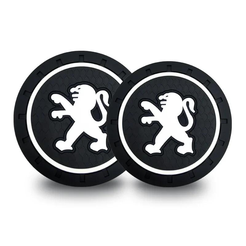 Нескользящая подставка-подстаканник для автомобиля, резиновый коврик, держатель для бутылки, аксессуар для интерьера, противоскользящий держатель для стакана для Peugeot 208 3008 308 508 408 2008