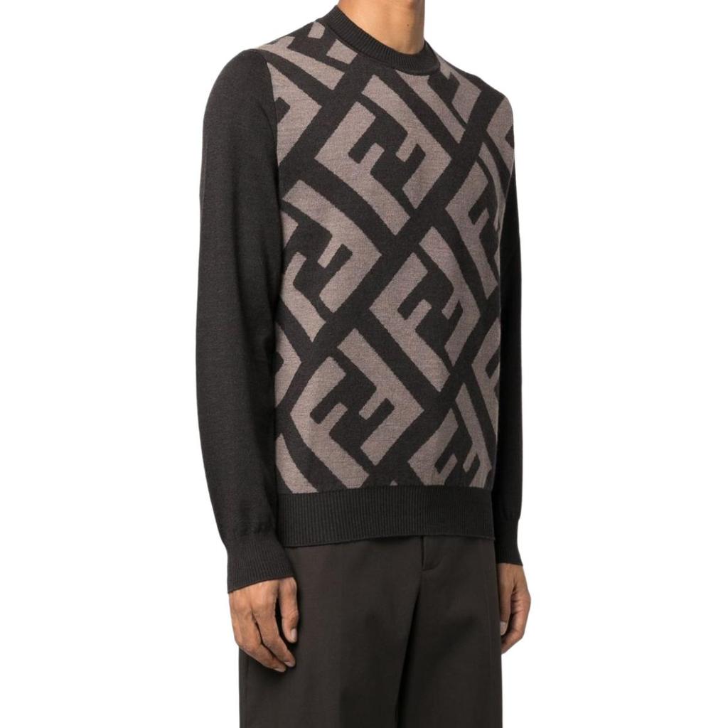 FENDI FF-jacquard Wool Jumper FZX091APJKF1M2Q