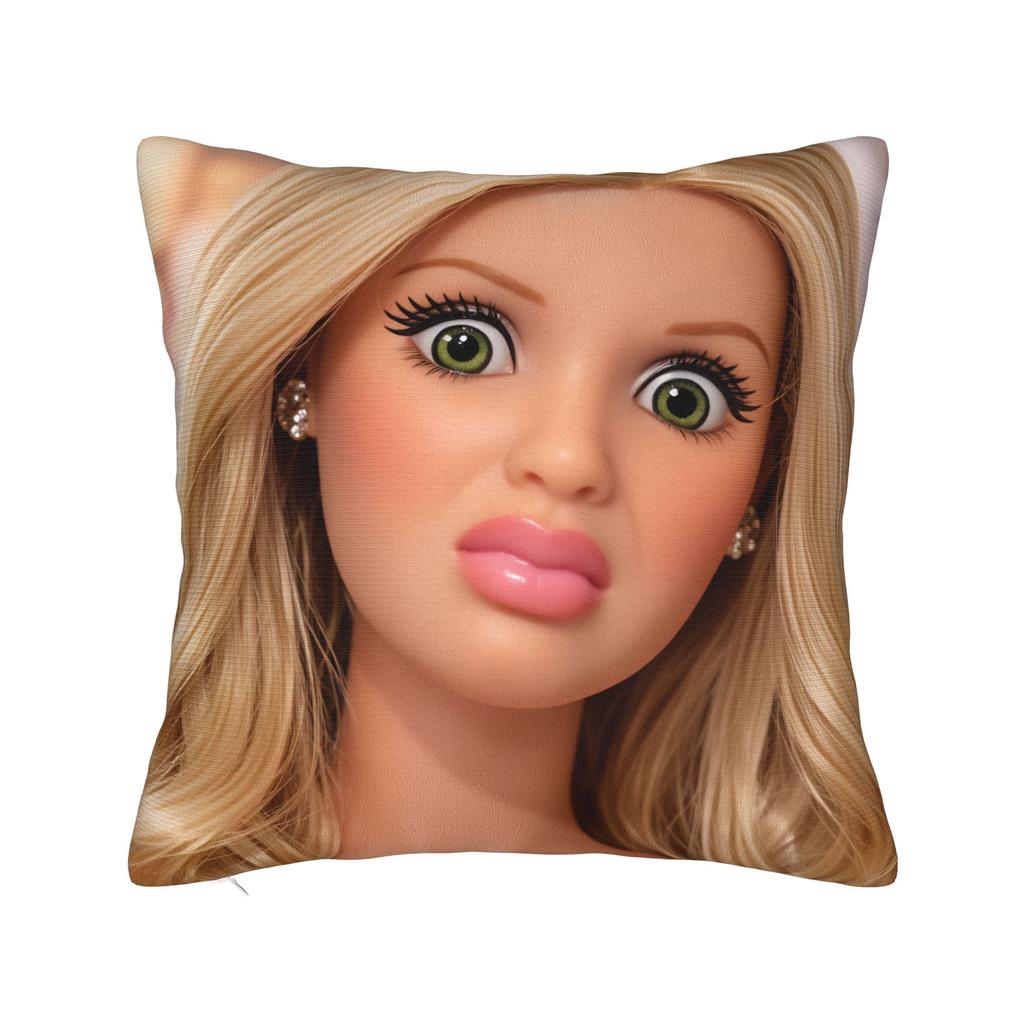 Distressed Doll Face Meme Pillow Case Custom Pillow Cover For Wedding Party Home Decor Funny Pillowcases