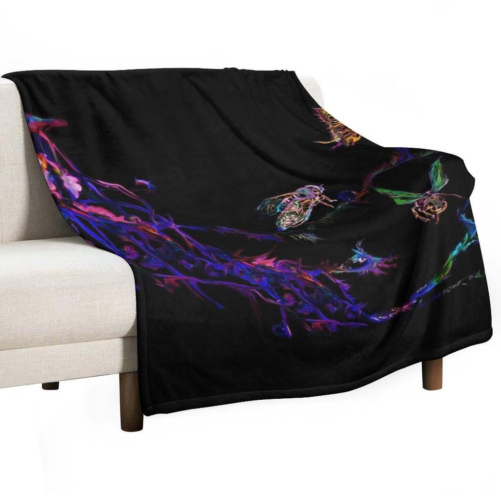 Jellyfish and insects Throw Blanket Kid'S For Decorative Sofa cosplay anime Large Blankets