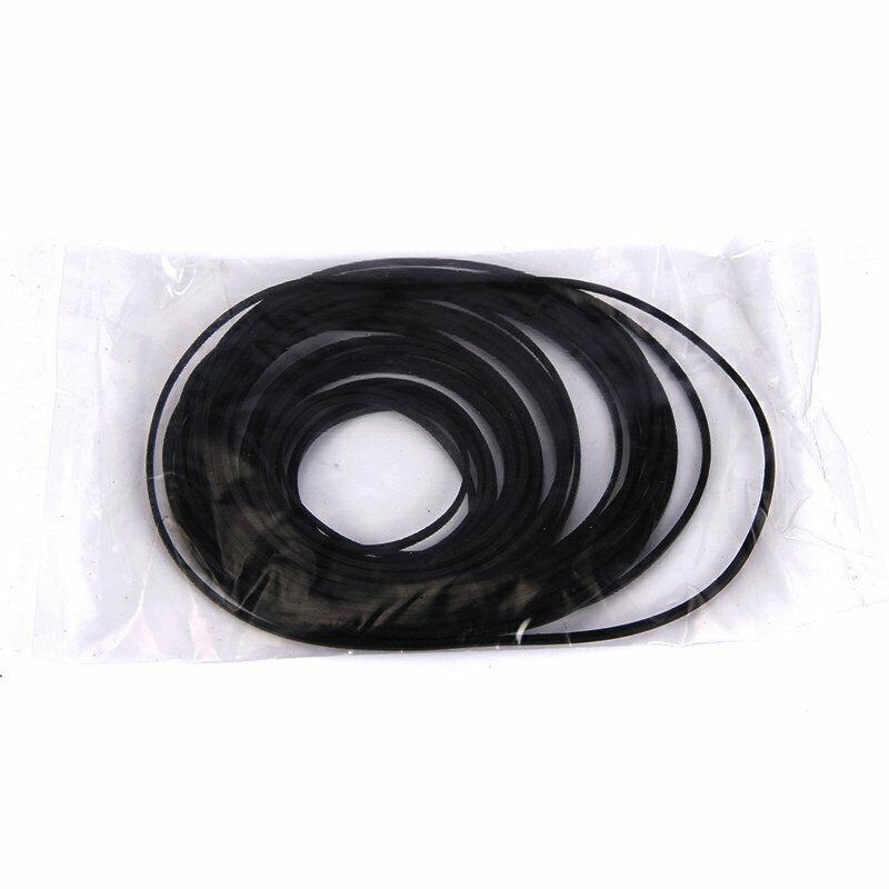 20pcs 1.2mm Universal Mix Rubber Square Belts Kits Set Tape for Walkman Cassette CD Player Replacement
