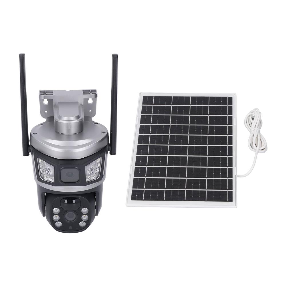 Wireless Outdoor Security Camera with 7.5W Solar Panel 4MP PTZ 360 Deg View Support 4G Motion