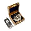 Sundial Compass Silver Colour Vintage Nautical Retro Steampunk Polished Hardwood Box Marine Compass Vintage Nautical Compass & Hardwood Box