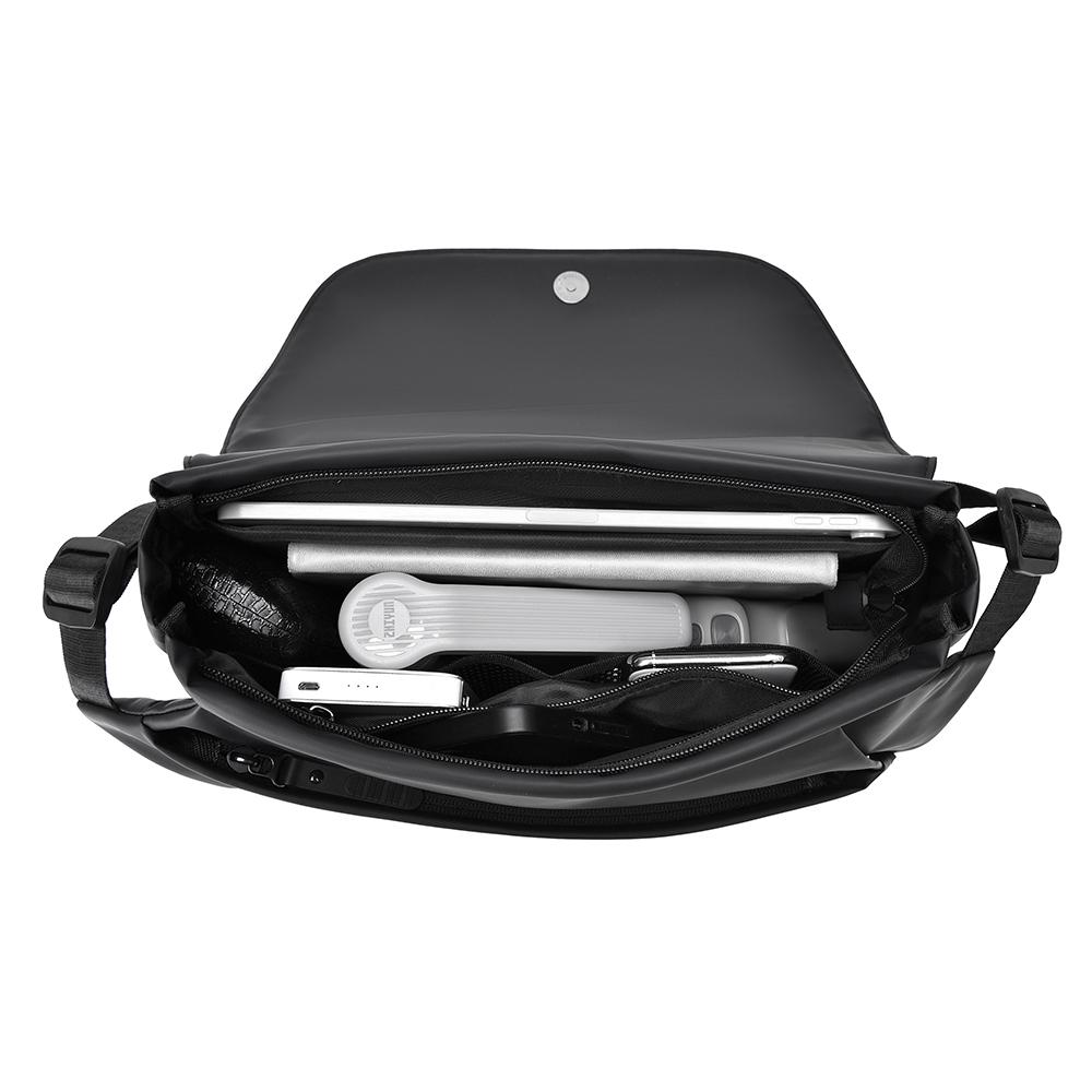 Однотонная мужская плечевая сумка большой вместимости, спортивная сумка через плечо для улицы